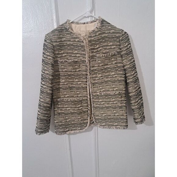 Vanessa Bruno Womens Xsmall Fancy Blazer Jacket Wool Beige Gold 34 - Picture 1 of 6